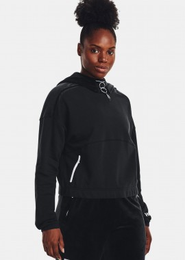 UA JOURNEY FLEECE HOODIE ΜΑΥΡΟ