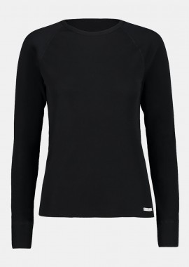 CMP WOMEN'S CREW NECK BASE LAYER TOP ΜΑΥΡΟ