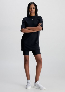 CALVIN KLEIN PERFORMANCE - CALVIN KLEIN OVERSIZED T-SHIRT DRESS ΜΑΥΡΟ