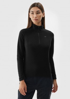 4F WOMEN'S THERMOACTIVE FLEECE UNDERWEAR TOP ΜΑΥΡΟ