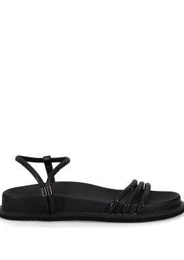 Μαύρο footbed σανδάλι