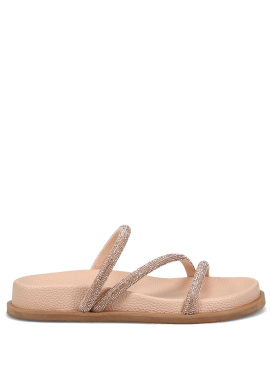 Μπεζ footbed σανδάλι
