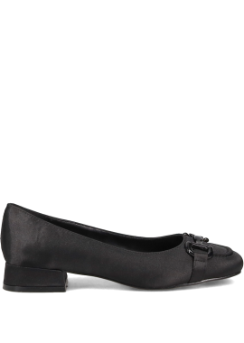 MIGATO - Μαύρη σατέν μπαλαρίνα