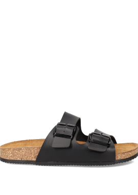 Μαύρο footbed σανδάλι