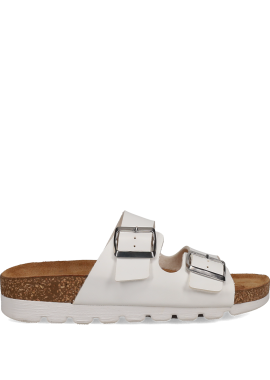 Λευκό footbed σανδάλι