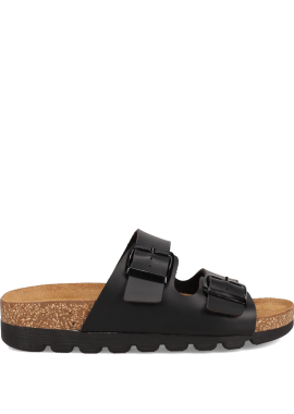 Μαύρο footbed σανδάλι