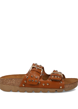 EASY WALK - Καφέ footbed σανδάλι
