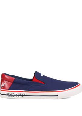 Μπλε ανδρικό slip-on παπούτσι
