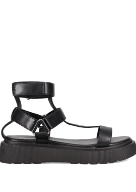 Μαύρο flatform σανδάλι