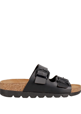 Μαύρο footbed σανδάλι