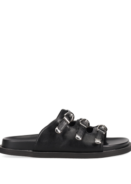 Μαύρο footbed σανδάλι