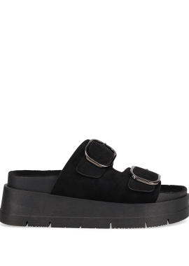 Μαύρο footbed σανδάλι