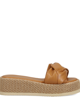 Καμηλό flatform σανδάλι