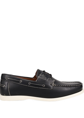 Μαύρο ανδρικό παπούτσι boat shoe