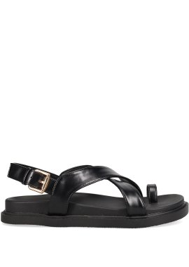 Μαύρο footbed σανδάλι