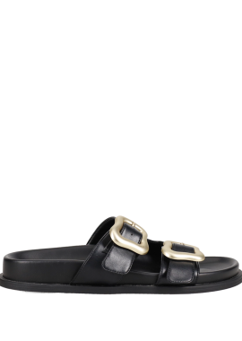 Μαύρο footbed σανδάλι