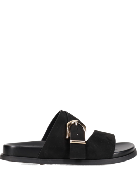 Μαύρο footbed σανδάλι