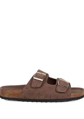 Καφέ footbed σανδάλι