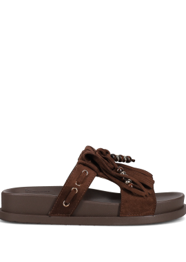 Καφέ footbed σανδάλι