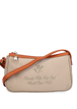 BEVERLY HILLS POLO CLUB - Μπεζ τσάντα ώμου χιαστί