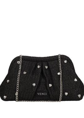 VENCI - Μαύρο clutch τσαντάκι