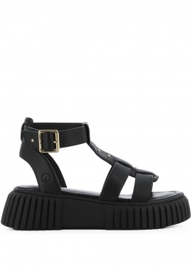 Μαύρο flatform σανδάλι