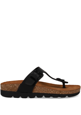 Μαύρο footbed σανδάλι