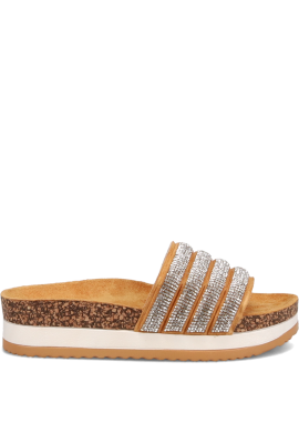 Καμηλό footbed flatform σανδάλι