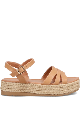 Καμηλό flatform σανδάλι