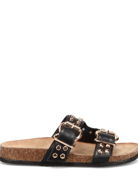 Μαύρο footbed σανδάλι
