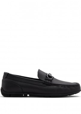 Μαύρο ανδρικό δερμάτινο loafer ORLOVOFLEXX