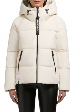 KHUJO ONO Γυναικείο Μπουφάν Χειμερινό - Λευκό-1099JK253-WHITE