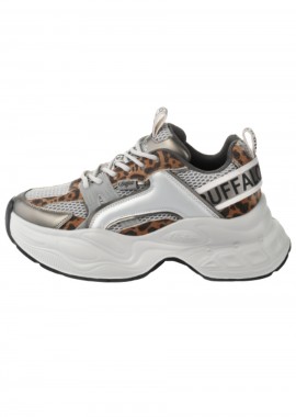 BUFFALO Yuno One Sneakers Γυναικεία Παπούτσια - Animal Print-1636647-SILVER