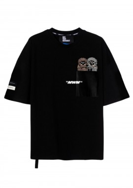 MOD WAVE MOVEMENT T-Shirts VANGUARDS DOG TSHIRT - MW082020619 - ΜΑΥΡΟ-MW082020619-BLACK