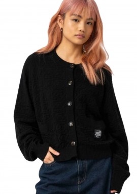 SANTA CRUZ - SANTA CRUZ Πουλόβερ Wharf Knit Cardigan - BLACK-SCA-WCR-0635-BLACK