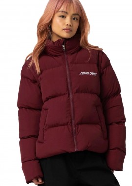 SANTA CRUZ Μπουφάν Strip 2 in 1 Quilted Jacket -BURGUNDY-SCA-WJA-0633