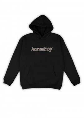 HOMEBOY - HOMEBOY Φούτερ με Κουκούλα PLAID HELVETICA HOOD - ΜΑΥΡΟ-01SW3273-BLACK