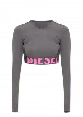DIESEL Μακρυμάνικες Μπλούζες MELISSA-D-POP T-SHIRT L/S - ΓΚΡΙ-A182810PLAR-GREY