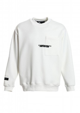MOD WAVE MOVEMENT Music Unisex Φούτερ - Λευκό-MW093060132-WHITE