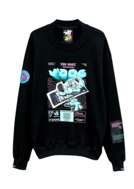 MOD WAVE MOVEMENT Unisex Φούτερ VD061060116 - ΜΑΥΡΟ-VD061060116-BLACK