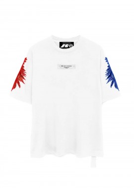 Mod Wave Movement - MOD WAVE MOVEMENT Unisex Oversized JT Wings T-Shirt - Λευκό-JT092020213-WHITE