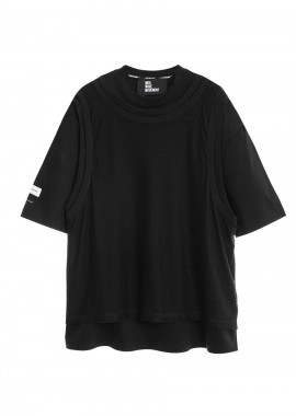 Mod Wave Movement MWM Oversize Net Layered Unisex T-Shirt - Μαύρο-MW092020347-BLACK