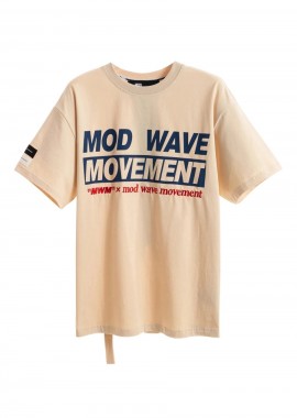Mod Wave Movement - MOD WAVE MOVEMENT Unisex T-Shirt Teddy Bear - Μπεζ-MW092020456-BEIGE