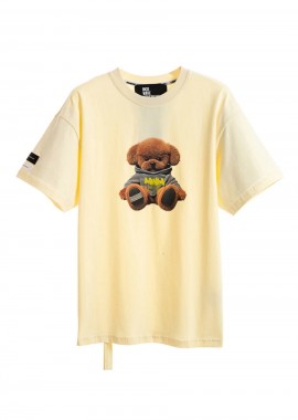 Mod Wave Movement - MOD WAVE MOVEMENT T-Shirts MWM Teddy Bear Sitting Dog Regular Fit Tee - BEIGE-MW092020460-BEIGE