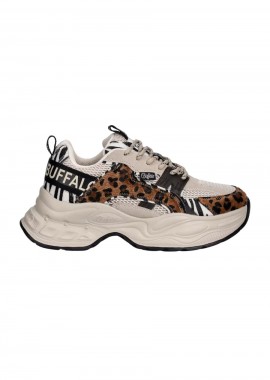 BUFFALO - BUFFALO Γυναικεία Sneakers Yuno One - Μπεζ Animal Print-1636751-UNKNOWN