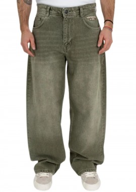 HOMEBOY - Homeboy Unisex Jeans Baggy - Ξεβαμμένο Πράσινο-01PA1088-GREEN