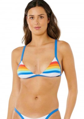 RIP CURL - Rip Curl Surf Stripe Fixed Γυναικείο Τρίγωνο Bikini Top - Πολύχρωμο-0VYWSW-WHITE
