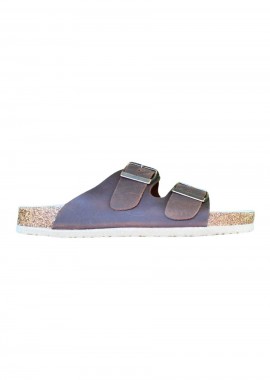 COLORS OF CALIFORNIA Παντόφλες MAN TWO BUCKLES NUBUCK-Καφέ-HC.BIOM410-BROWN