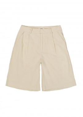 GARCIA Γυναικεία Βερμούδα με Πιέτες - Μπεζ -P260340