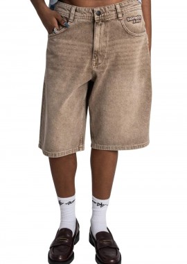 HOMEBOY - HOMEBOY Unisex Denim Βερμούδα Baggy - Μπεζ-01SH0385
